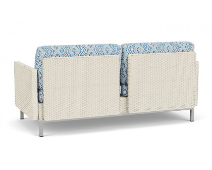 Lloyd Flanders™ Elements Settee with Loom Arms and Back - Ivory