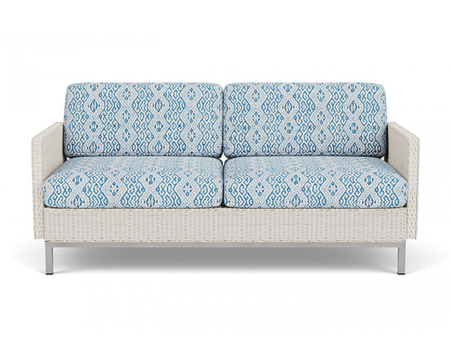 Lloyd Flanders™ Elements Settee with Loom Arms and Back - Antique White