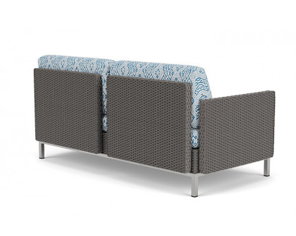 Lloyd Flanders™ Elements Settee with Loom Arms and Back - Pewter