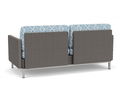 Lloyd Flanders™ Elements Settee with Loom Arms and Back - Pewter