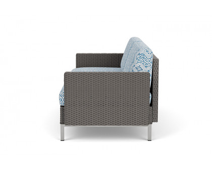 Lloyd Flanders™ Elements Settee with Loom Arms and Back - Pewter