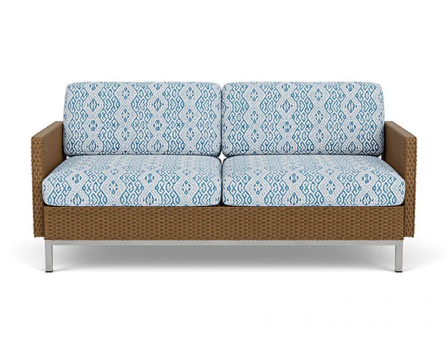 Lloyd Flanders™ Elements Settee with Loom Arms and Back - Hickory