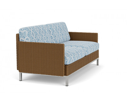 Lloyd Flanders™ Elements Settee with Loom Arms and Back - Hickory