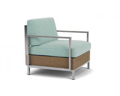 Lloyd Flanders™ Elements Lounge Chair with Stainless Steel Arms and Back - Fawn