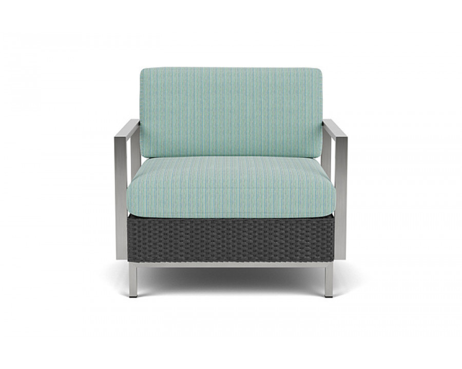 Lloyd Flanders™ Elements Lounge Chair with Stainless Steel Arms and Back - Charcoal