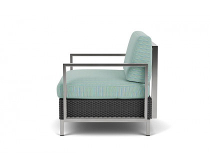 Lloyd Flanders™ Elements Lounge Chair with Stainless Steel Arms and Back - Charcoal