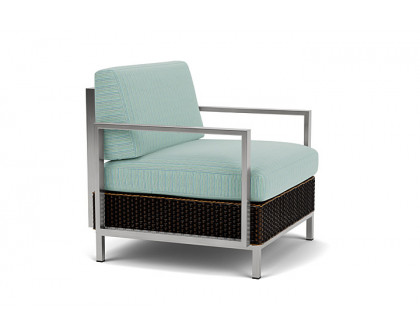 Lloyd Flanders - Elements Lounge Chair with Stainless Steel Arms and Back