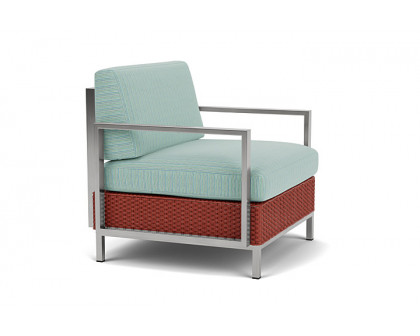 Lloyd Flanders™ Elements Lounge Chair with Stainless Steel Arms and Back - Terracotta