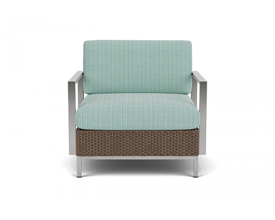 Lloyd Flanders™ Elements Lounge Chair with Stainless Steel Arms and Back - Bark