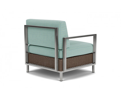 Lloyd Flanders™ Elements Lounge Chair with Stainless Steel Arms and Back - Bark