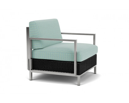 Lloyd Flanders™ Elements Lounge Chair with Stainless Steel Arms and Back - Ebony