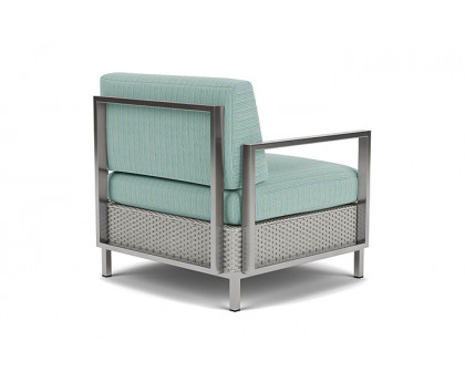 Lloyd Flanders™ Elements Lounge Chair with Stainless Steel Arms and Back - Platinum