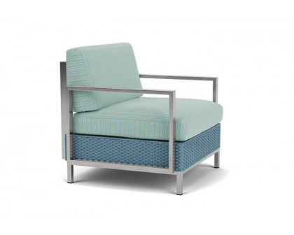 Lloyd Flanders™ Elements Lounge Chair with Stainless Steel Arms and Back - Stillwater