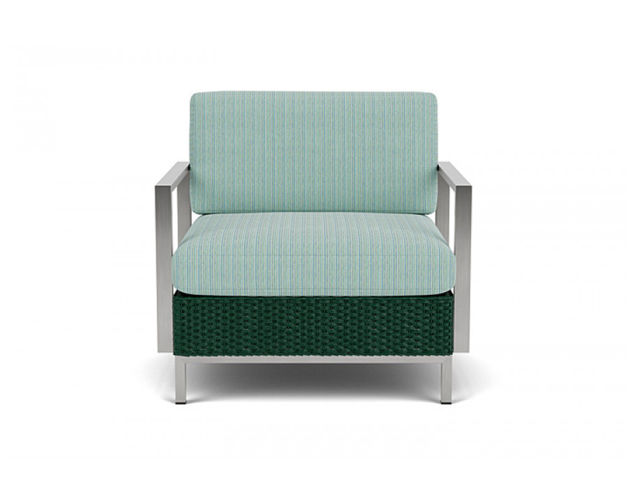 Lloyd Flanders™ Elements Lounge Chair with Stainless Steel Arms and Back - Woodland