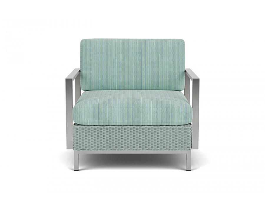 Lloyd Flanders™ Elements Lounge Chair with Stainless Steel Arms and Back - Sea Glass