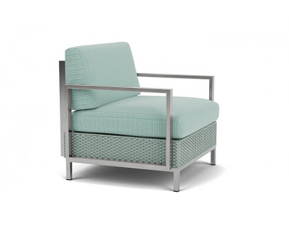 Lloyd Flanders™ Elements Lounge Chair with Stainless Steel Arms and Back - Sea Glass