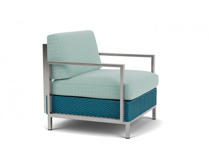 Lloyd Flanders™ Elements Lounge Chair with Stainless Steel Arms and Back - Peacock