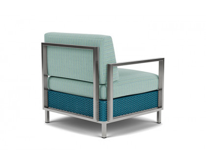 Lloyd Flanders™ Elements Lounge Chair with Stainless Steel Arms and Back - Peacock