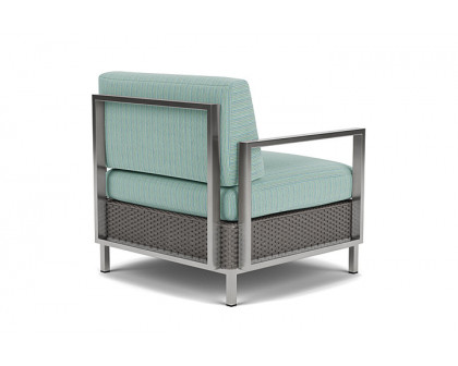 Lloyd Flanders™ Elements Lounge Chair with Stainless Steel Arms and Back - Pewter