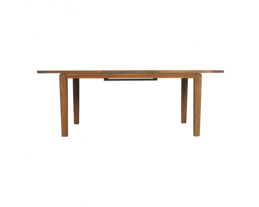 Lloyd Flanders - Teak 63-84" Butterfly Leaf Umbrella Dining Table