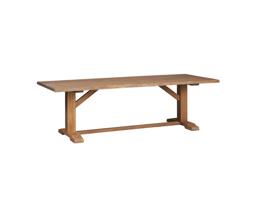 Lloyd Flanders - Teak 99" Rectangular Live Edge Dining Table