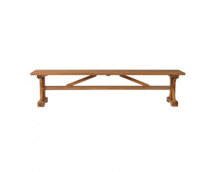 Lloyd Flanders - Teak 79" Dining Bench