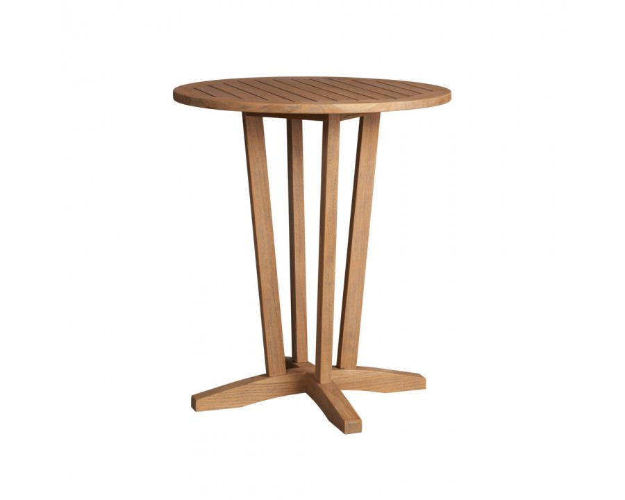 Lloyd Flanders - Teak 30" Round Bar Table