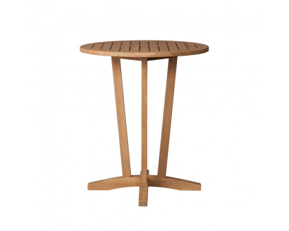 Lloyd Flanders - Teak 30" Round Bar Table