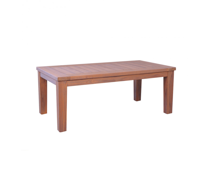 Lloyd Flanders - Teak 45" Rectangular Tapered Leg Cocktail Table