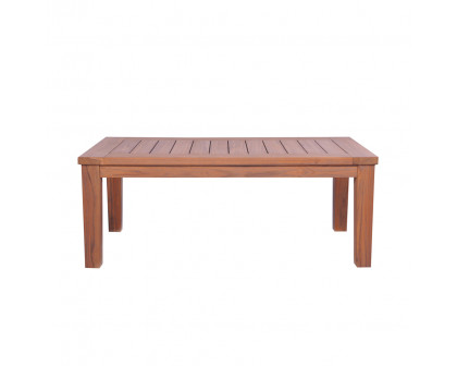 Lloyd Flanders - Teak 45" Rectangular Tapered Leg Cocktail Table