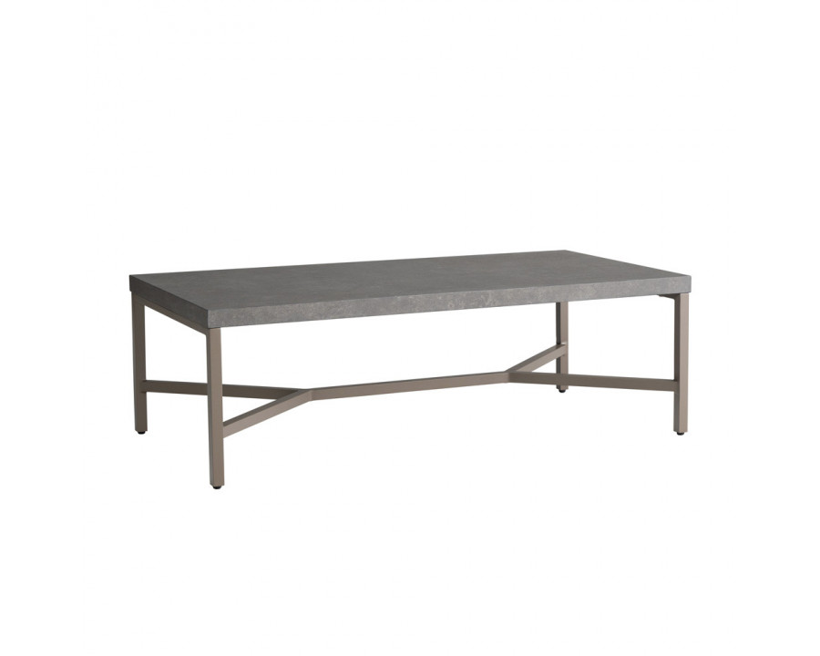 Lloyd Flanders - Accessories Rectangular Cocktail Table with Matte Taupe fram