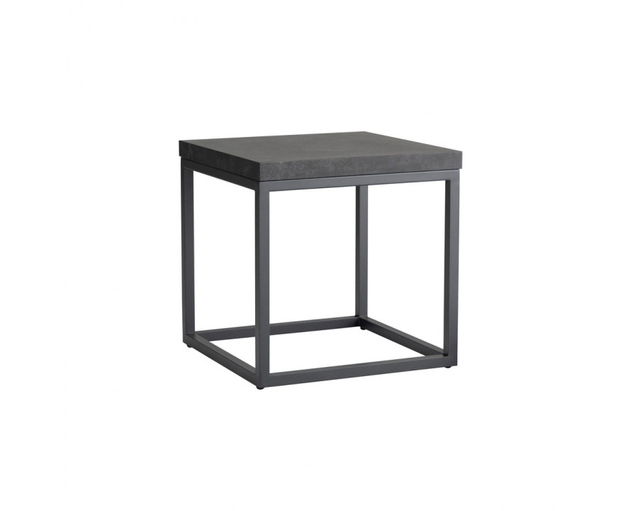 Lloyd Flanders - Accessories 20" Square End Table with Matte Anthracite Frame