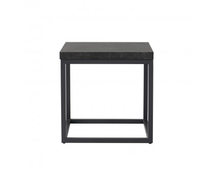 Lloyd Flanders - Accessories 20" Square End Table with Matte Anthracite Frame