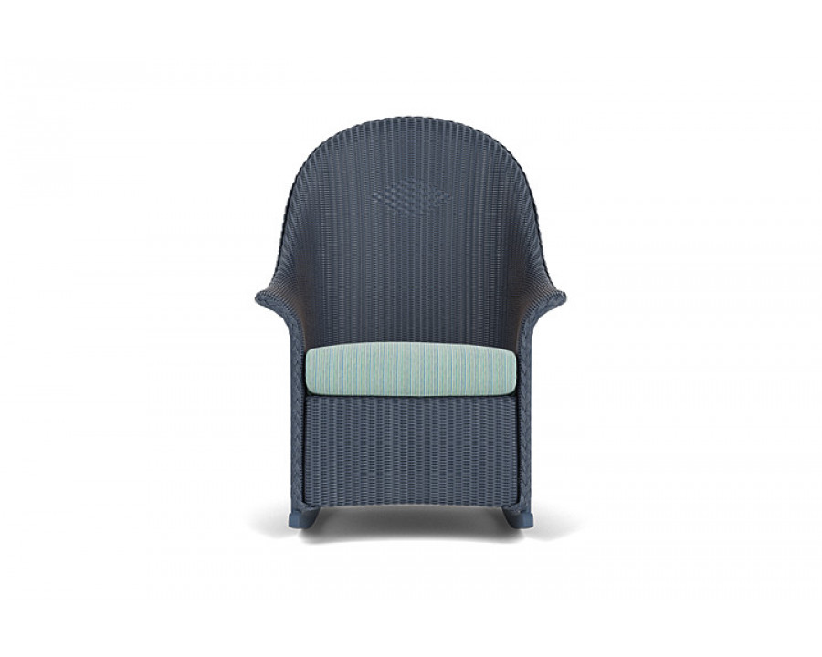 Lloyd Flanders™ Loom High Back Porch Rocker - Denim Blue