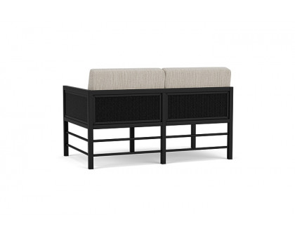 Lloyd Flanders™ Southport Left Arm Loveseat - Ebony, Callen Celadon