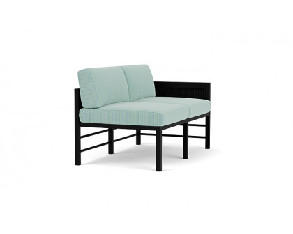 Lloyd Flanders™ Southport Left Arm Loveseat - Ebony, Unearth Dew