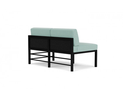 Lloyd Flanders™ Southport Left Arm Loveseat - Ebony, Unearth Dew