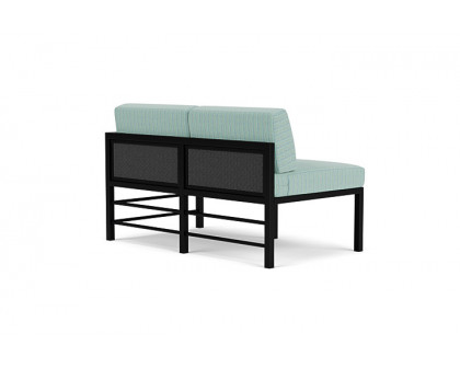 Lloyd Flanders™ Southport Left Arm Loveseat - Charcoal, Unearth Dew