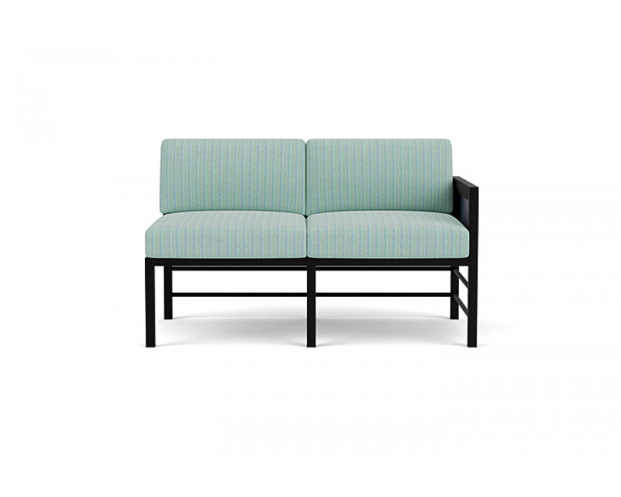 Lloyd Flanders™ Southport Left Arm Loveseat - Denim Blue, Unearth Dew