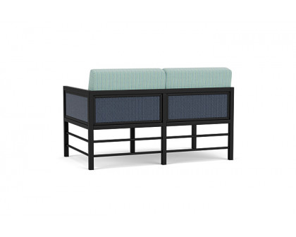 Lloyd Flanders™ Southport Left Arm Loveseat - Denim Blue, Unearth Dew