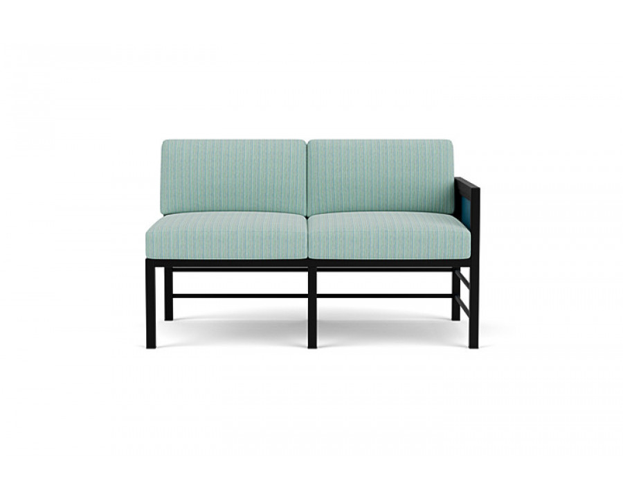 Lloyd Flanders™ Southport Left Arm Loveseat - Peacock, Unearth Dew