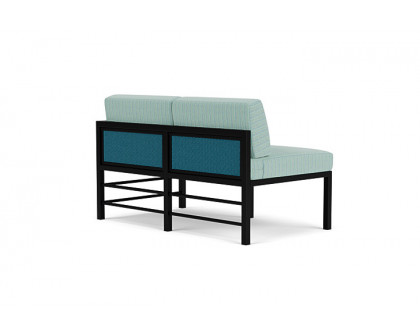 Lloyd Flanders™ Southport Left Arm Loveseat - Peacock, Unearth Dew