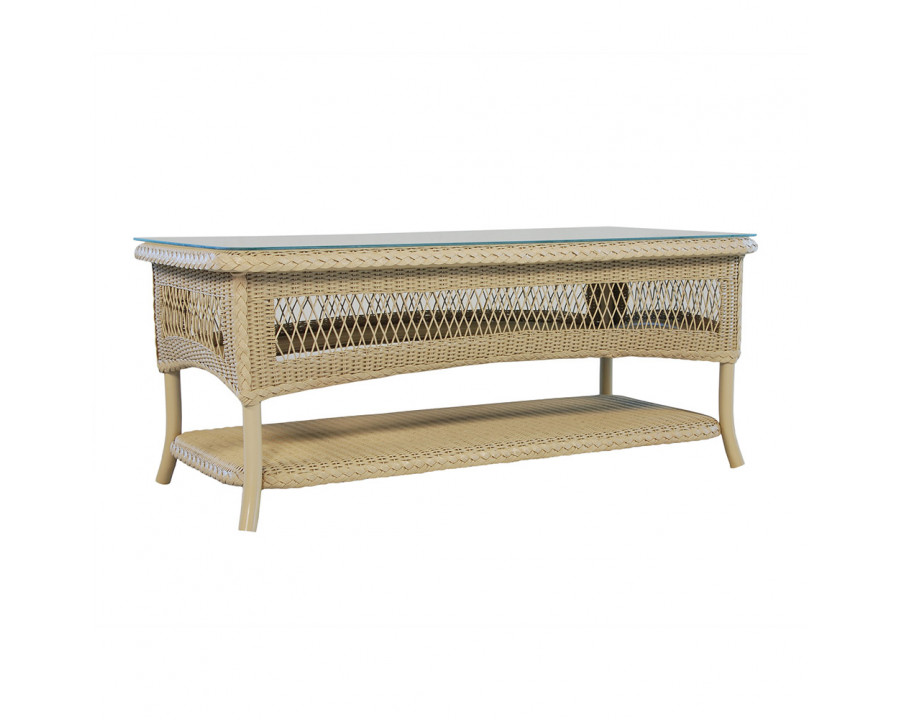 Lloyd Flanders™ Loom 42" Rectangular Cocktail Table - White