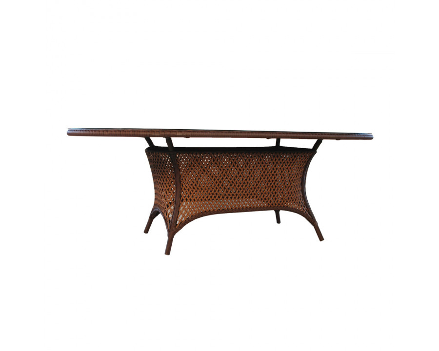 Lloyd Flanders - Grand Traverse 84" Oval Umbrella Dining Table