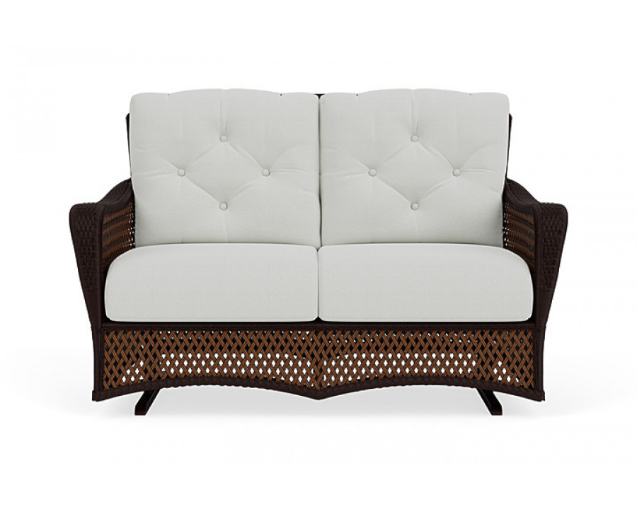 Lloyd Flanders™ Grand Traverse Loveseat Glider Loveboat Mint, Caramel