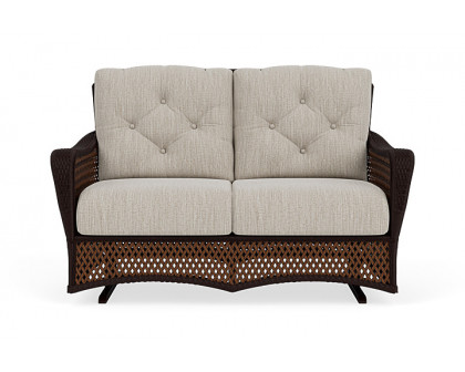 Lloyd Flanders - Grand Traverse Loveseat Glider Loveboat Mint, Caramel