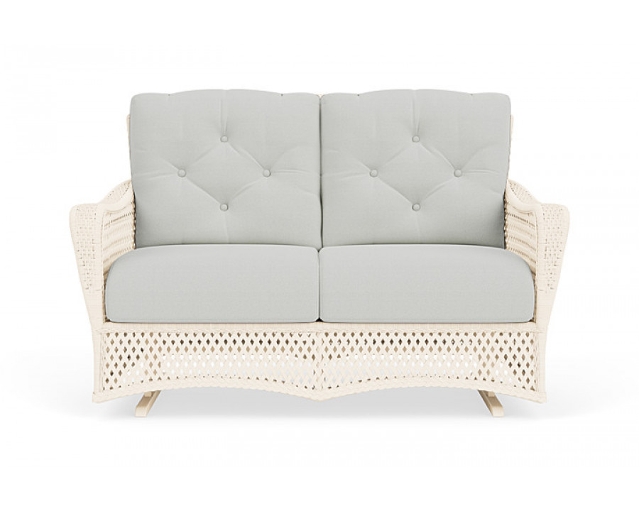 Lloyd Flanders™ Grand Traverse Loveseat Glider Loveboat Mint, Bisque