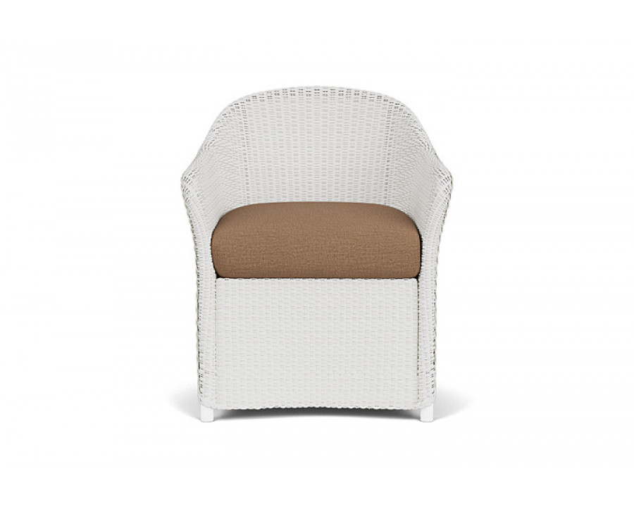 Lloyd Flanders™ Weekend Retreat Dining Armchair - Matte White, Canvas Natural