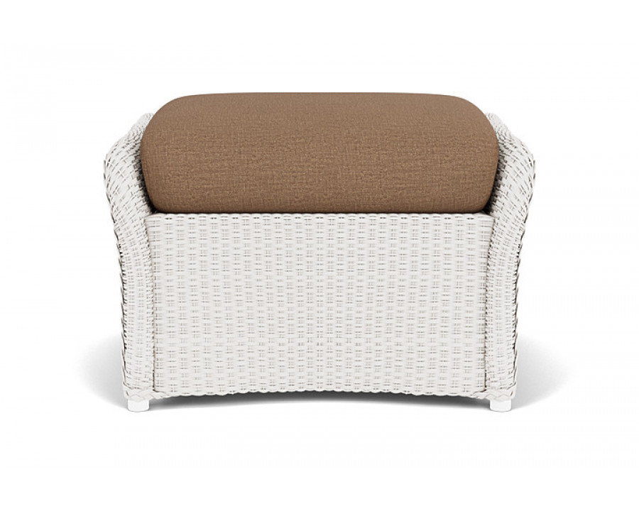 Lloyd Flanders™ Weekend Retreat Woven Ottoman - White, Canvas Natural