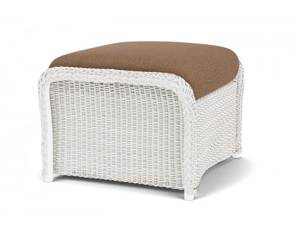 Lloyd Flanders™ Weekend Retreat Woven Ottoman - White, Canvas Natural